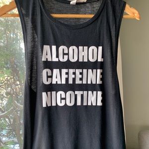 Alcohol Caffeine Nicotine Shameless Vices Shirt